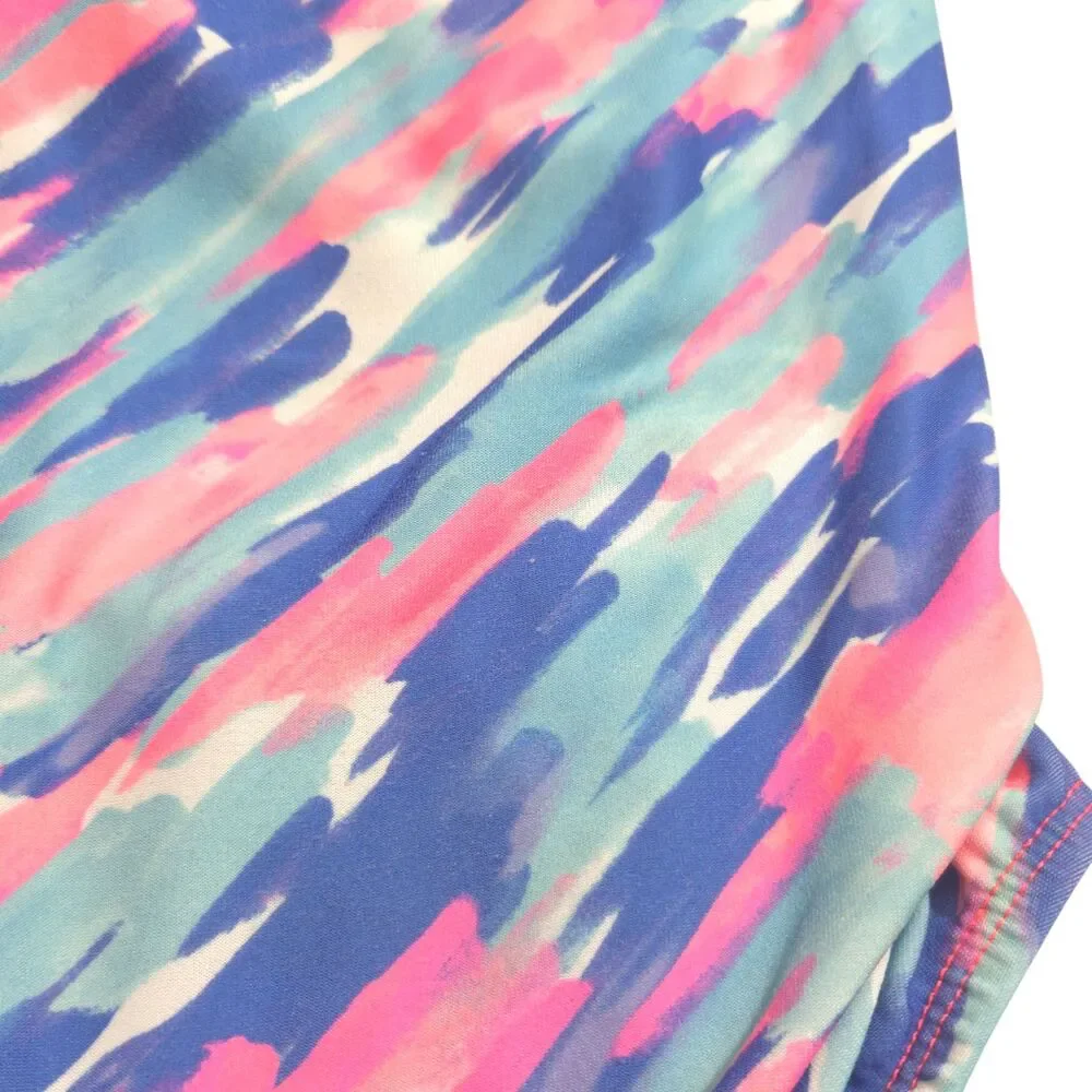 Dolfin Uglies Goldfish Swim School One Piece Swimsuit Size 12 Girls Blue Pink
